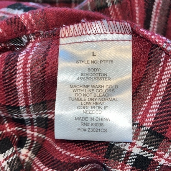 Ci sono plaid collection cropped mustard rust flannel shirt women's size Large - Picture 9 of 9